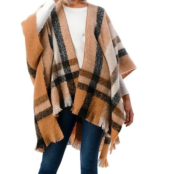 Nine West Poncho Sweater Women's Size: OS CUTE Fringe - Picture 2 of 6